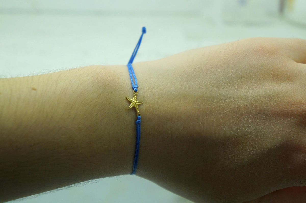Bracelet étoile de mer, argent 925 plaqué or, photo 2