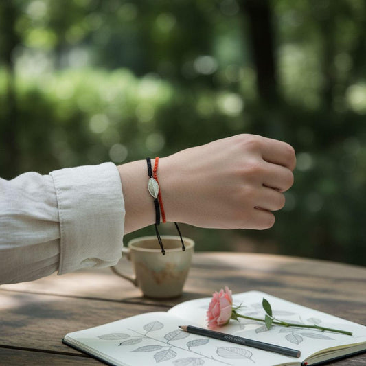 Bracelet feuille de rose, argent 925, photo 1
