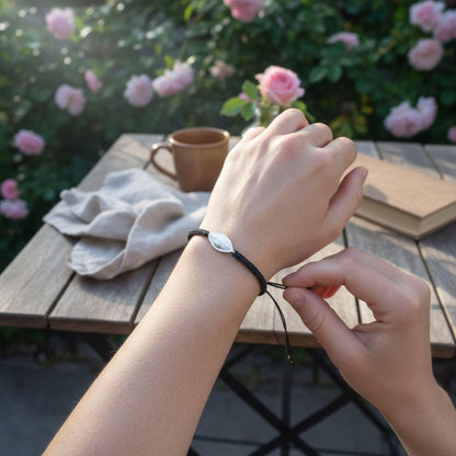 Bracelet feuille de rose, argent 925, photo 3