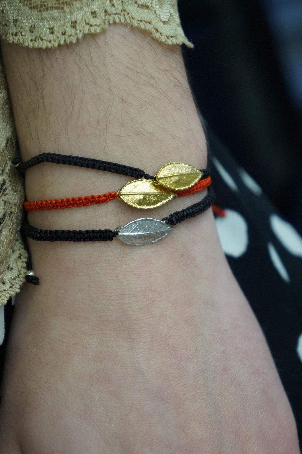 Bracelet feuille de rose, argent 925, photo 4