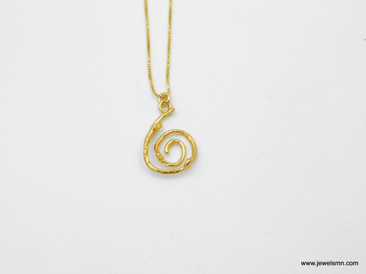 Collier spirale brin de jasmin, argent 925, photo 3