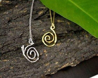 Collier spirale brin de jasmin, argent 925, photo 4