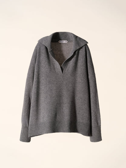 Pull maxi col polo, mélange cachemire, photo 18