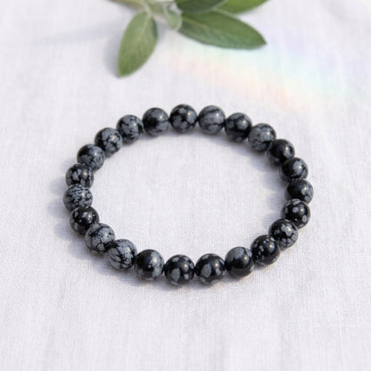 Bracelet en Obsidienne neige, photo 4