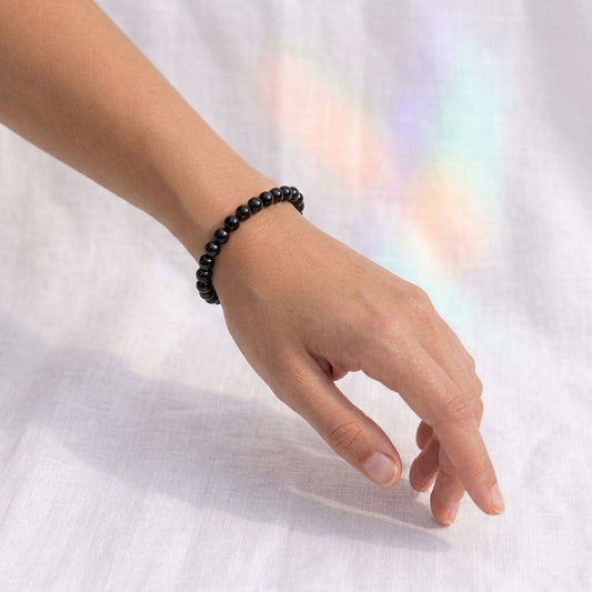 Bracelet en Obsidienne noire, photo 1