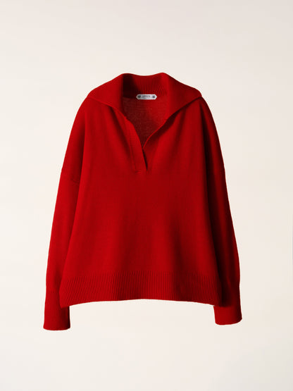 Pull maxi col polo, mélange cachemire, photo 9