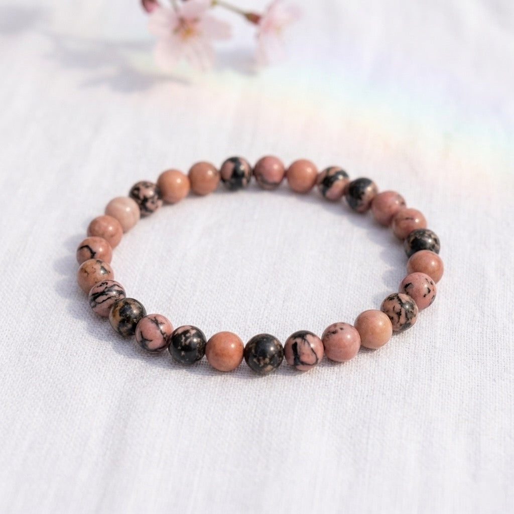 Bracelet en Rhodonite, photo 2